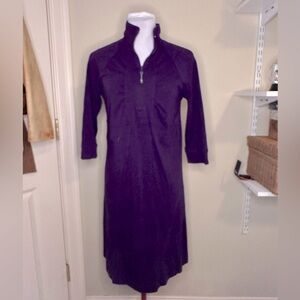 ATHLETA Quarter Zip Mandarin Collar Dress purple with Spandex small